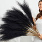 Black fluffy Pampas Sticks