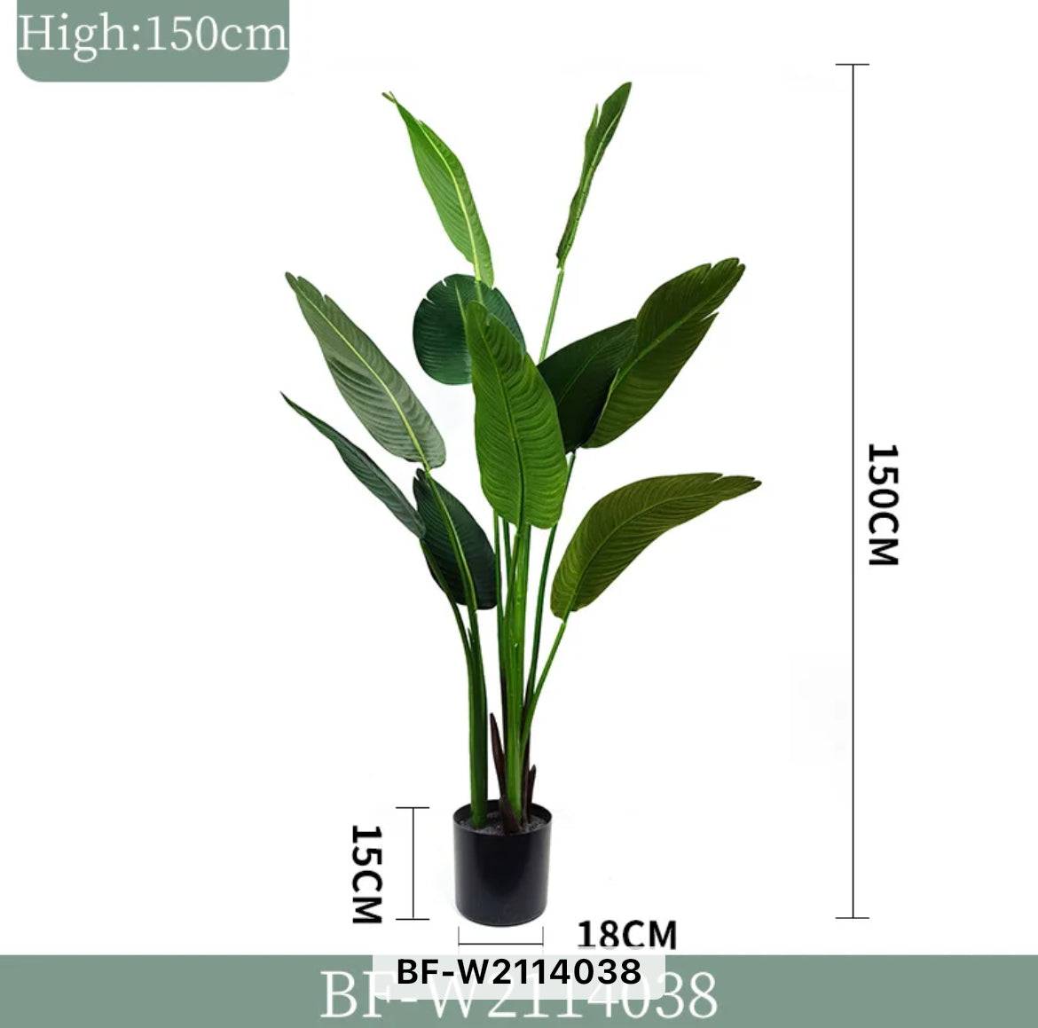 Artificial Potted strilitzia Tree Banana without basket or pot