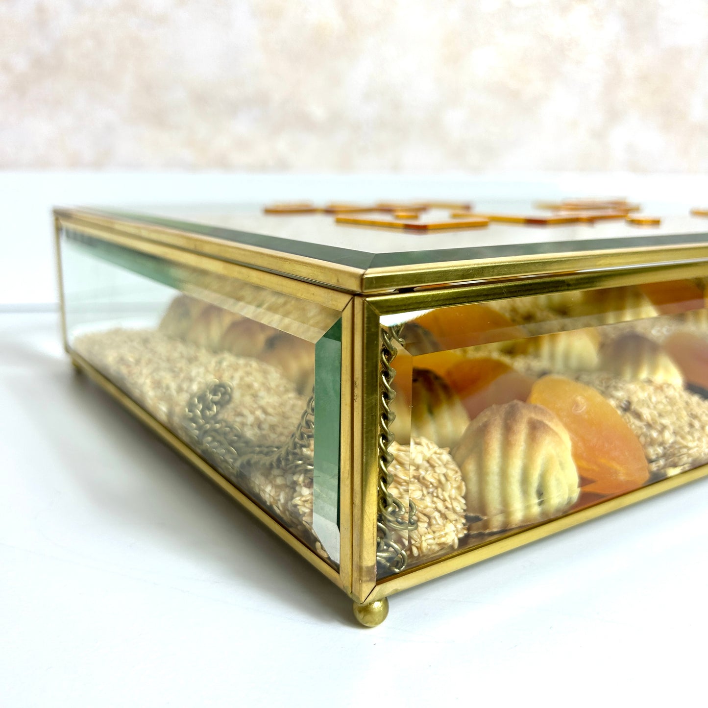 Golden Dessert Glass Box حي الله من جانا