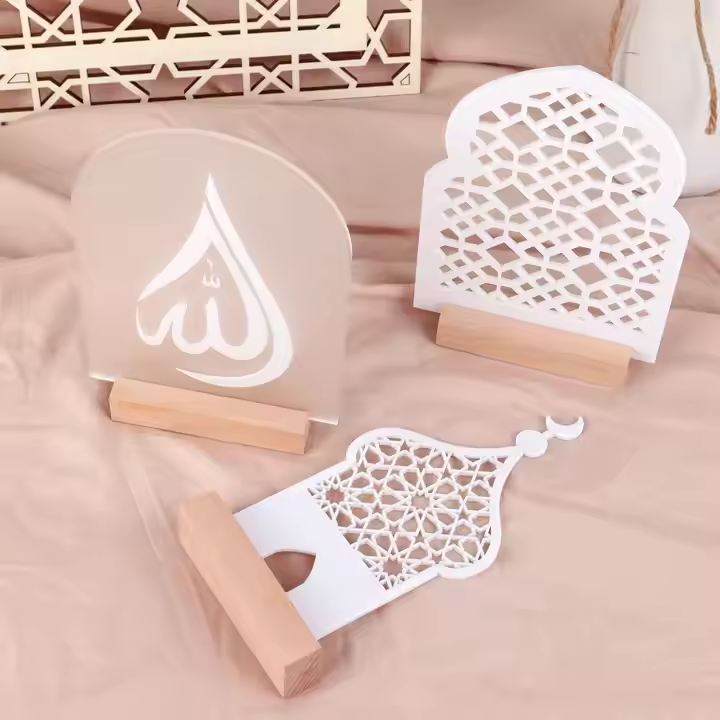 Acrylic Mosque Decor - White