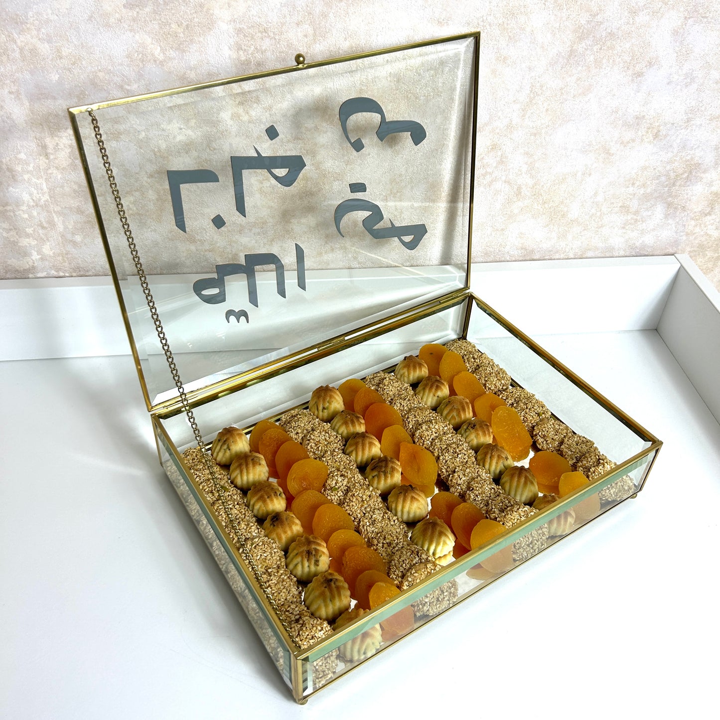 Golden Dessert Glass Box حي الله من جانا