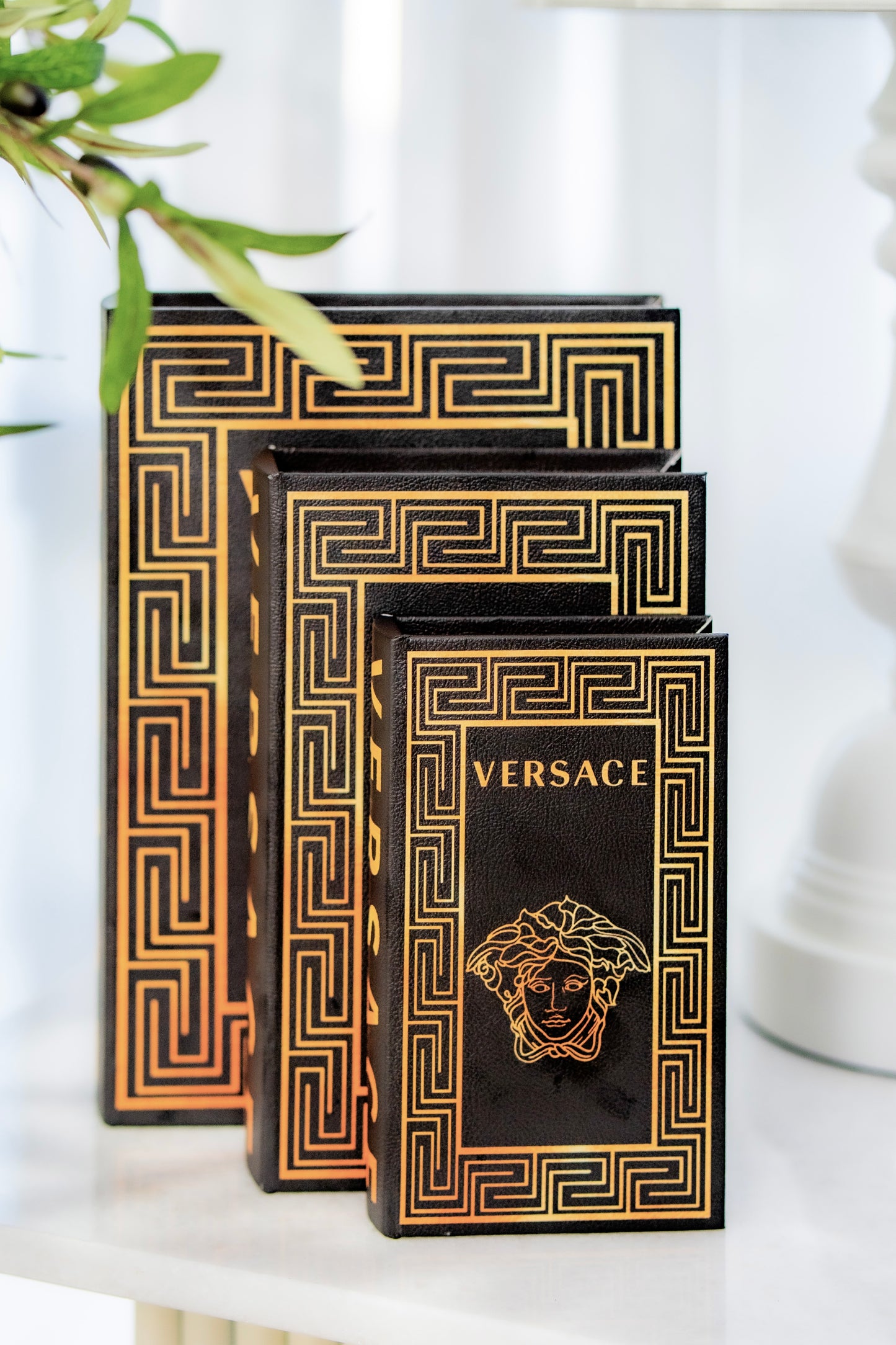 Versace Wooden Decorative Books Set of 3