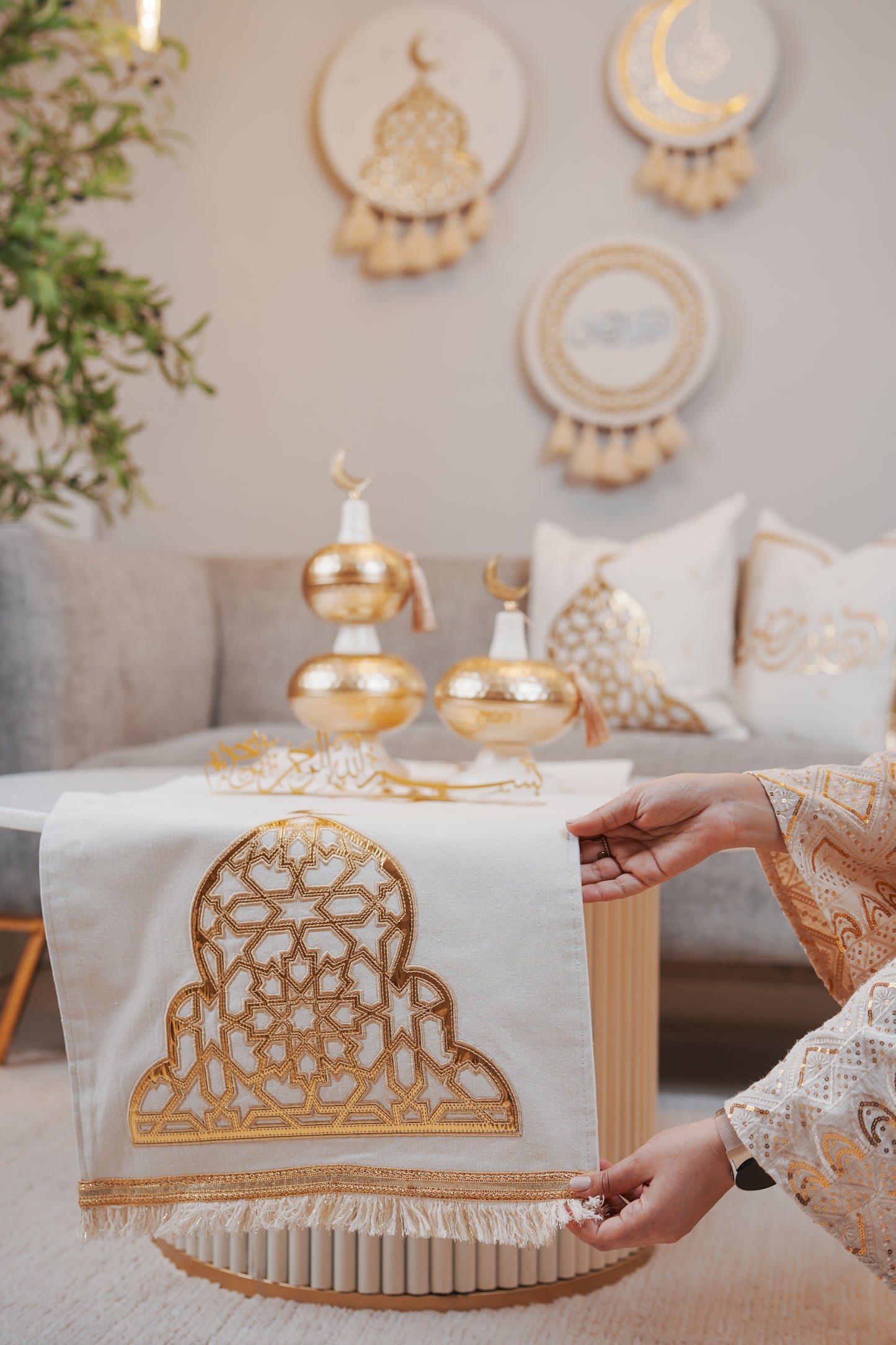 Mosque Gold Table Runner