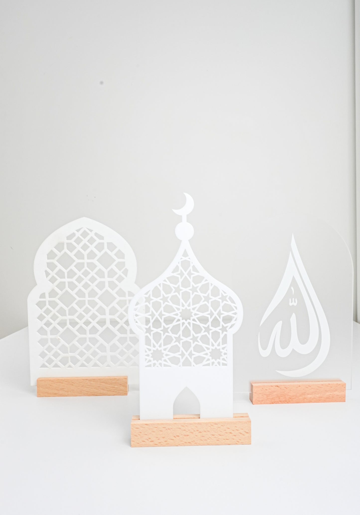 Acrylic Mosque Decor - White