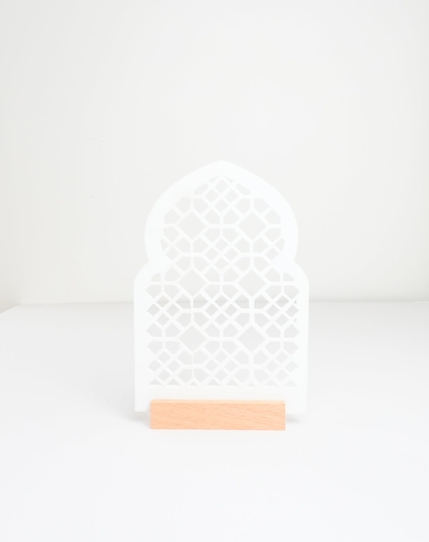 Acrylic Mosque Decor - White