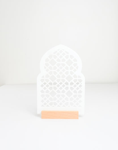 Acrylic Mosque Decor - White