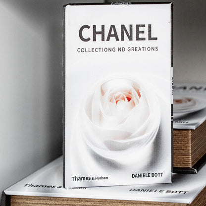 Chanel white flower Wooden Decorative Books Set of 3