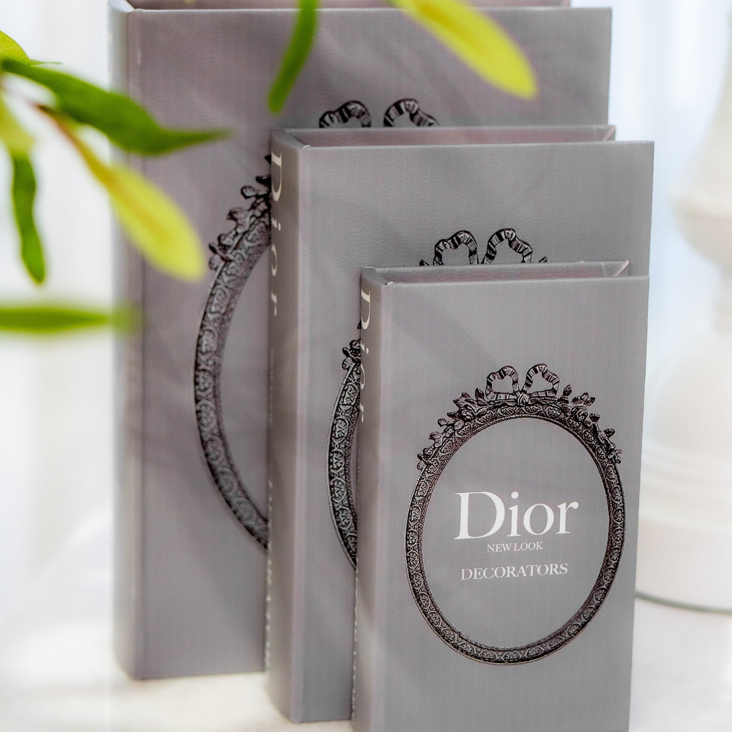 Dior Grey Wooden Decorative Books Set of 3