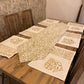 Beige with Gold Koufi Table Runner Set