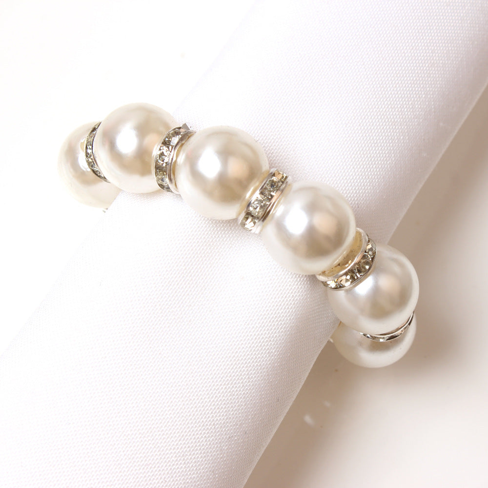 Handmade Beaded Pearl Napkin Ring