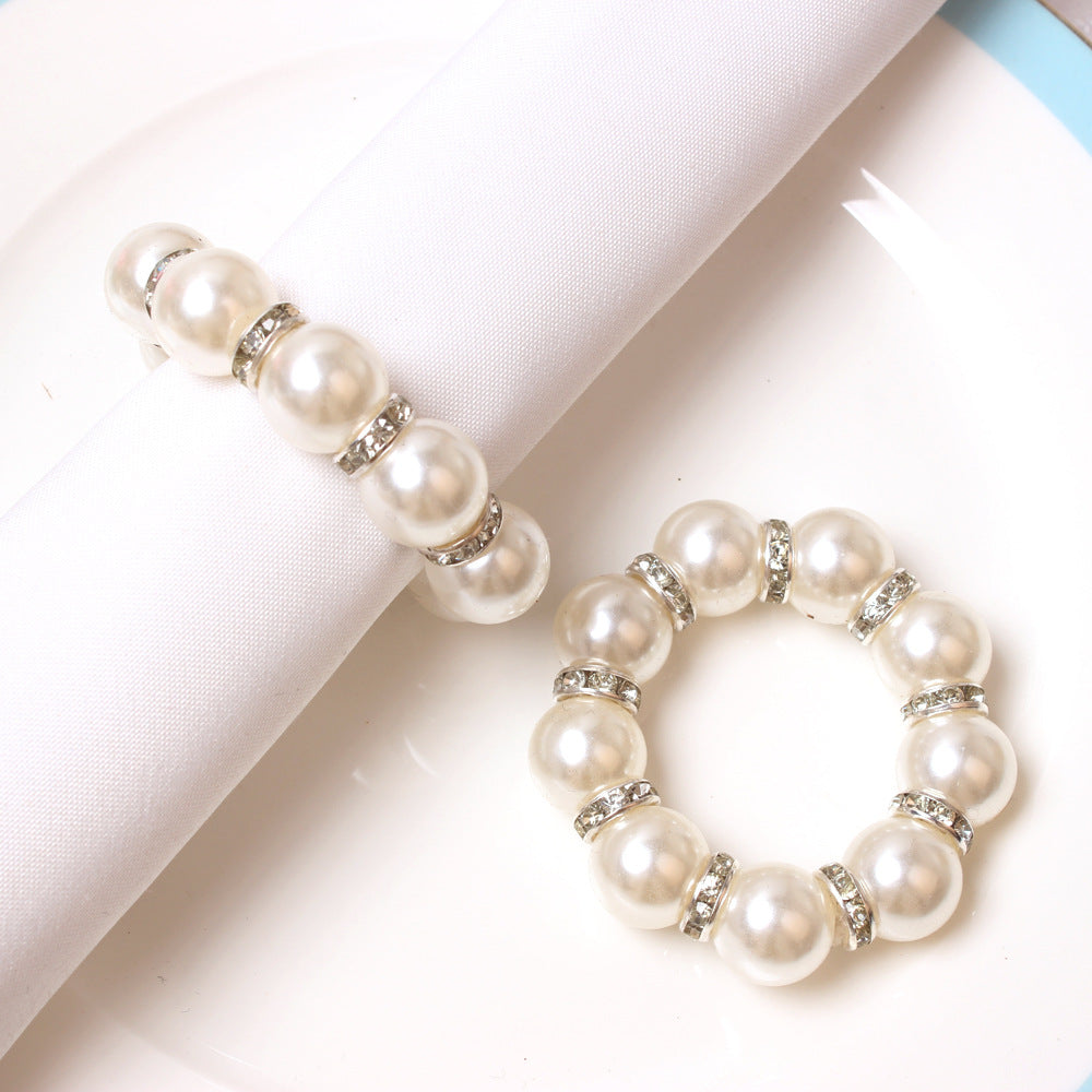 Handmade Beaded Pearl Napkin Ring