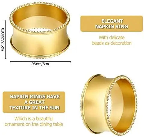 Elegant Gold Metal adjustable Napkin Ring Gold Napkin Buckle