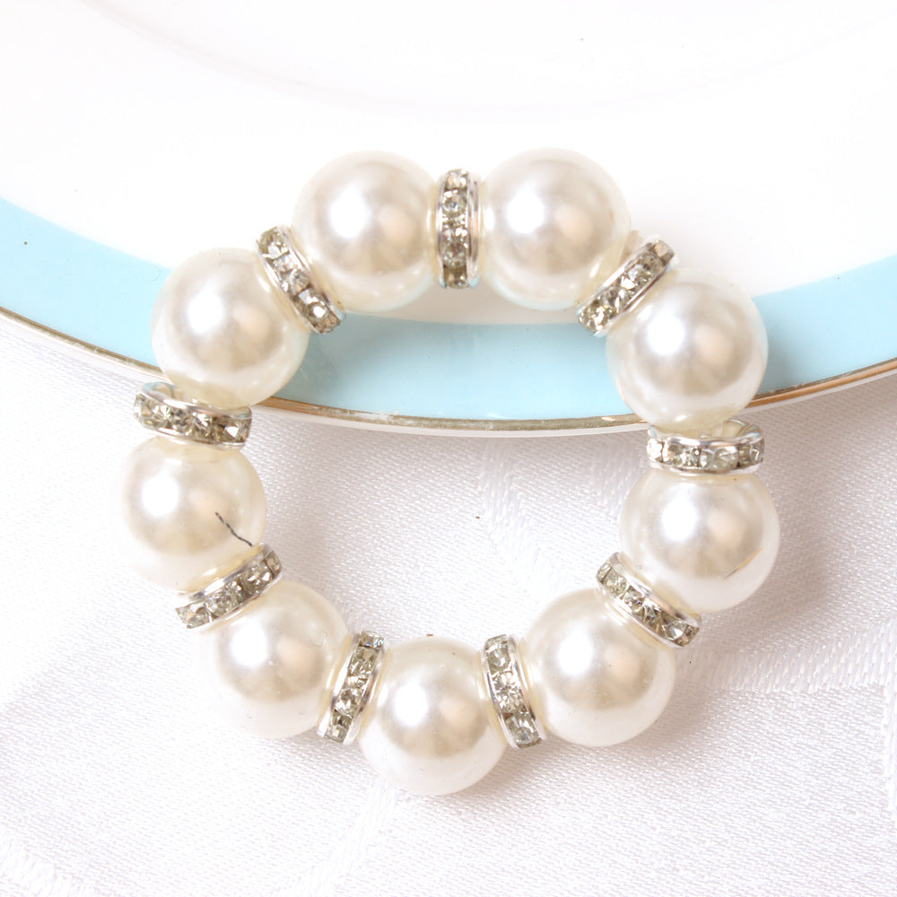 Handmade Beaded Pearl Napkin Ring