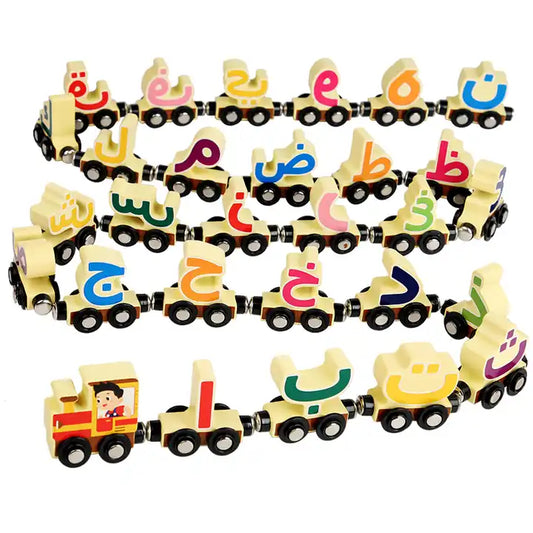 Arabic Learning Wooden Magnetic Train Toy