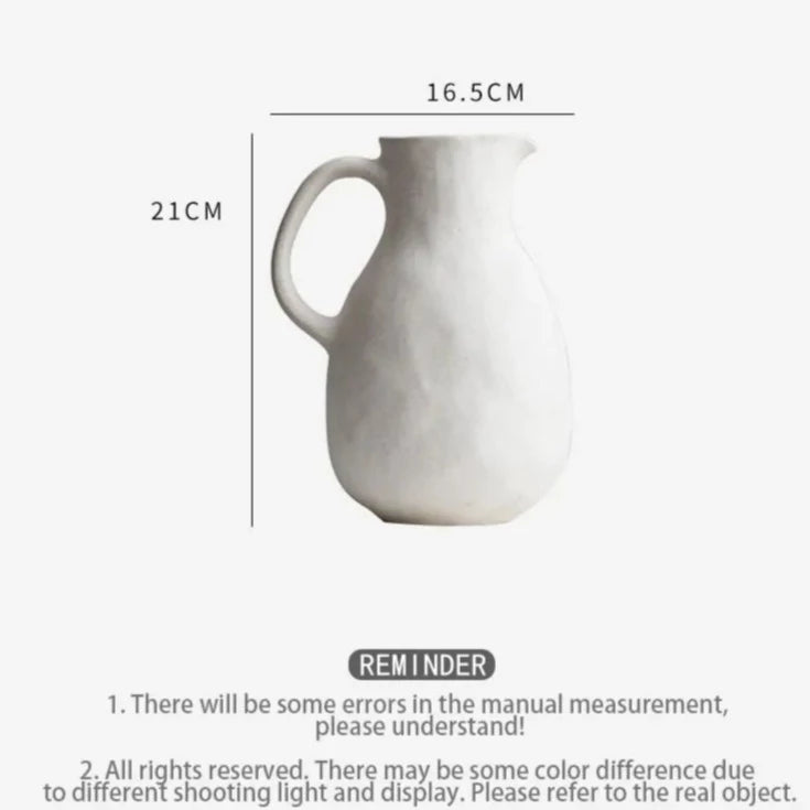 Ceramic white jug vase set