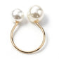 White Pearl golden Metal strand adjustable Napkin Ring Gold Napkin Buckle