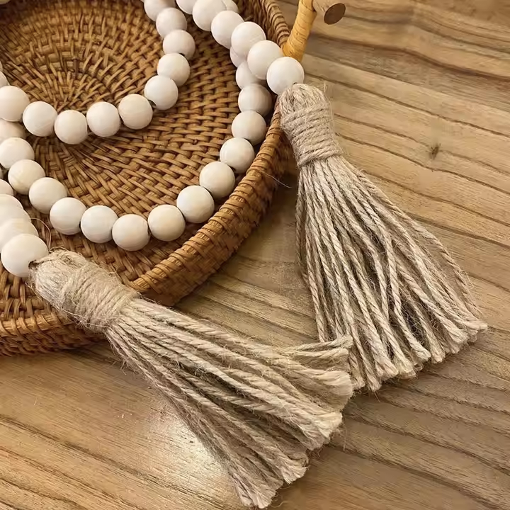 Boho Beaded Wooden Chain