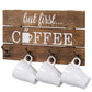 Four Hooks Wall Storage Coffee Cup Display