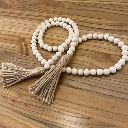 Boho Beaded Wooden Chain