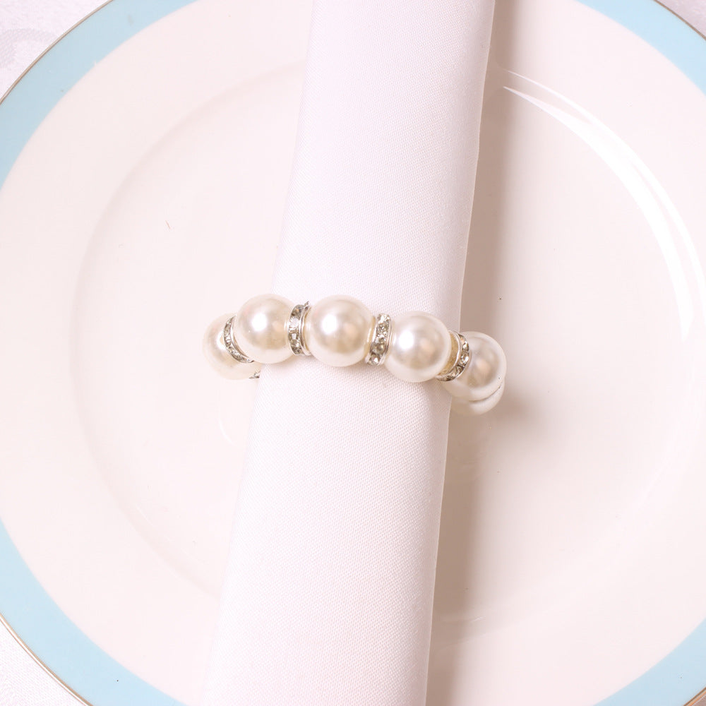 Handmade Beaded Pearl Napkin Ring