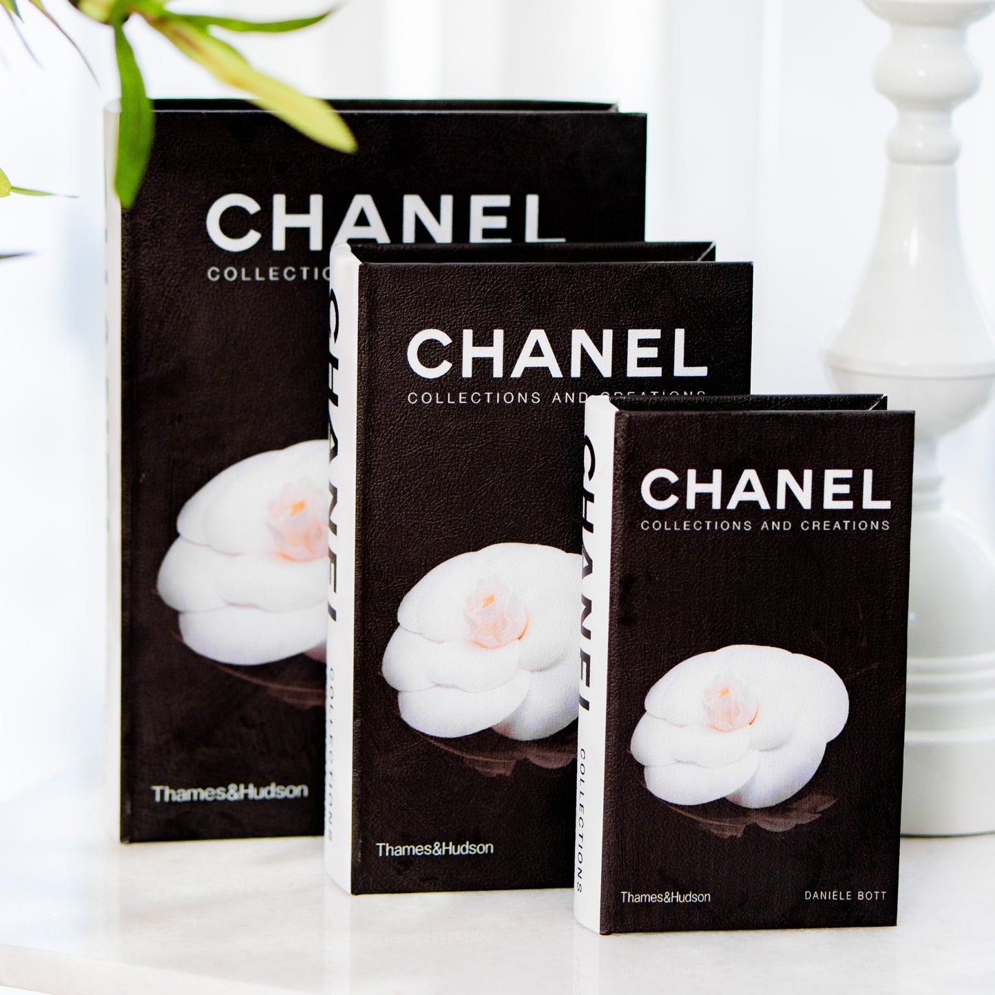 Chanel Black Wooden Decorative Books Set of 3