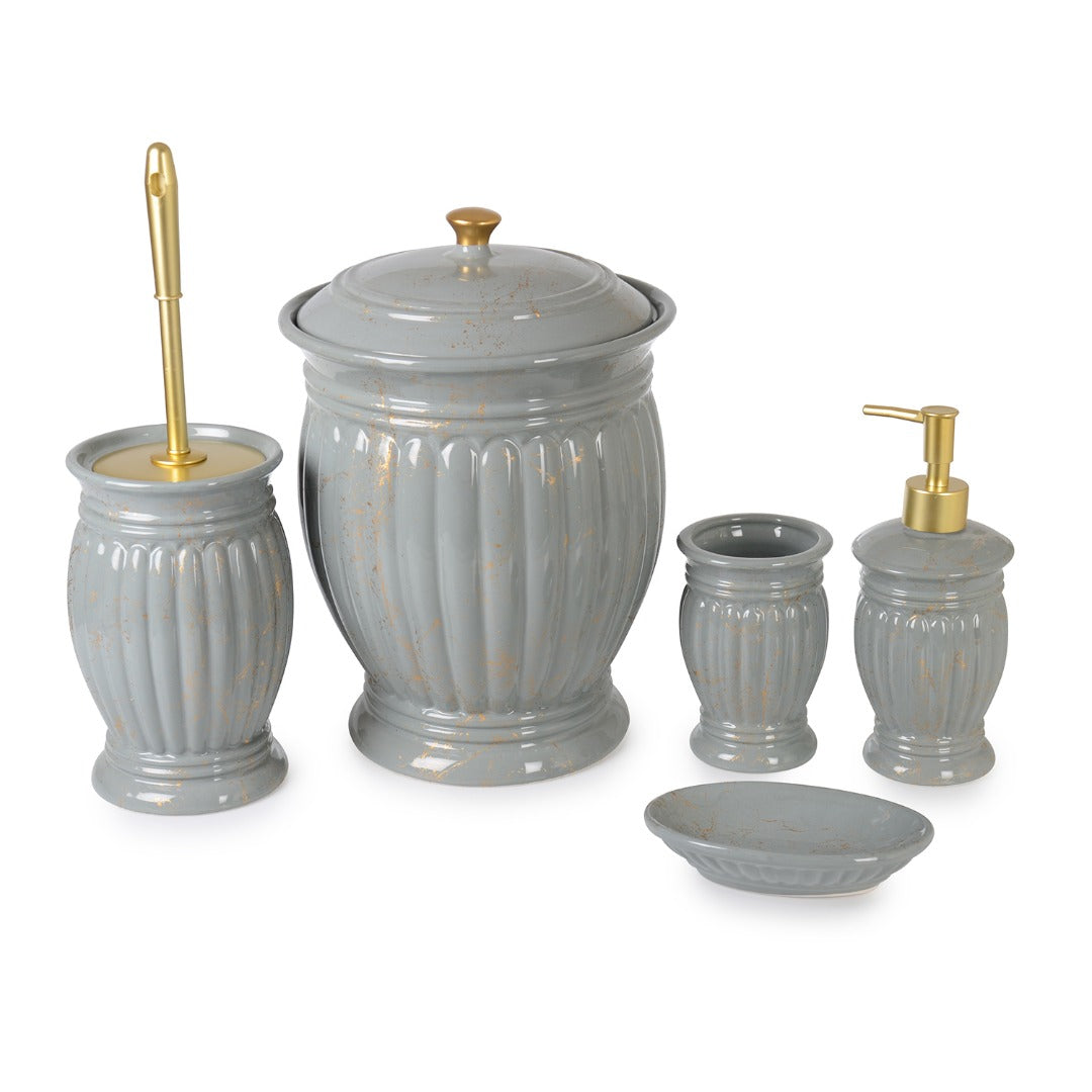 Grey Helen 5 piece Ceramic bathroom set