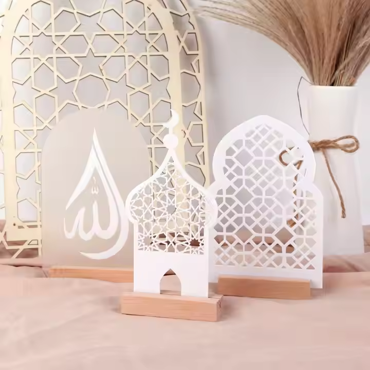 Acrylic Mosque Decor - White