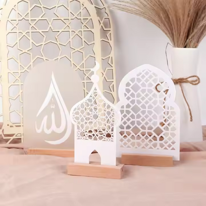 Acrylic Mosque Decor - White