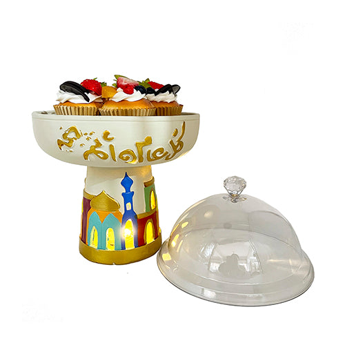 Colorful Round Serving Plate with Lid