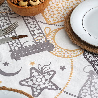 Lanterns Ramadan Table runner with 2 cushions