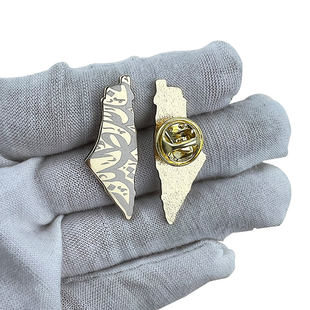 Golden Palestine Map Pin