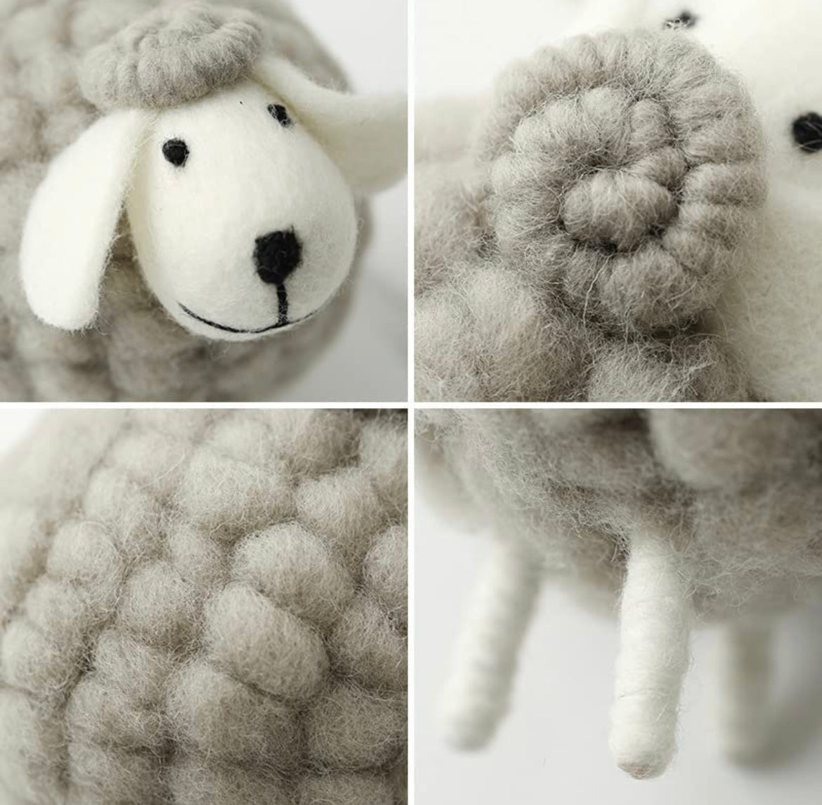 Cute Wool Sheep tabletop decor set of 3