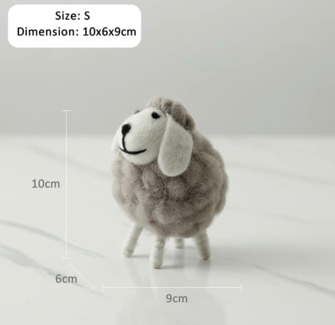 Cute Wool Sheep tabletop decor set of 3