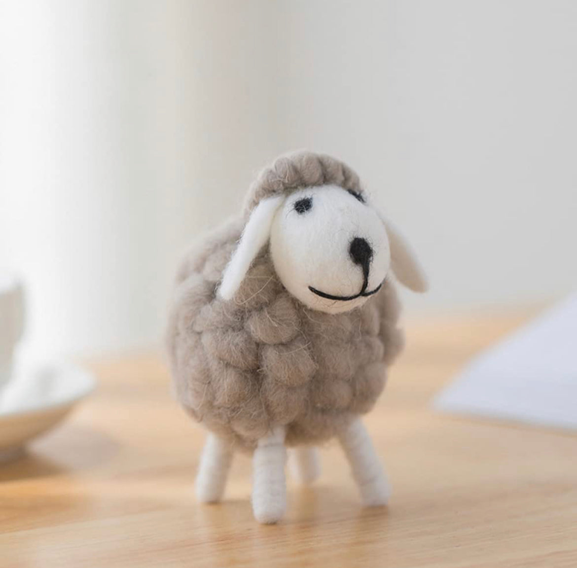 Cute Wool Sheep tabletop decor set of 3