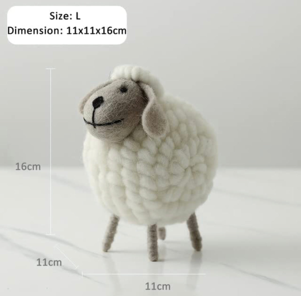 Cute Wool Sheep tabletop decor set of 3