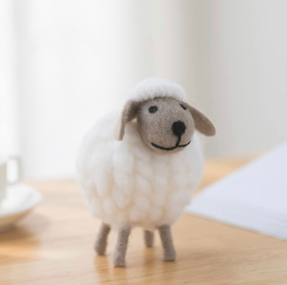 Cute Wool Sheep tabletop decor set of 3