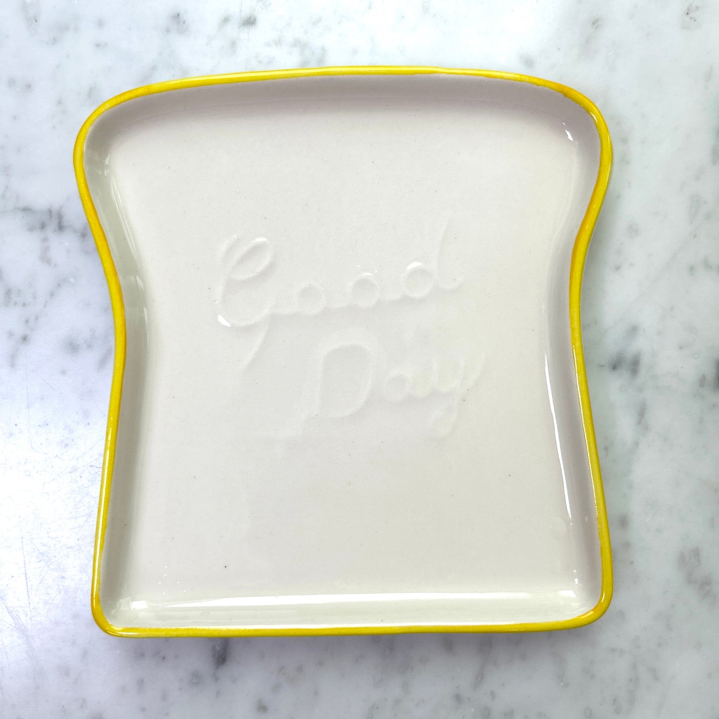 Ceramic 1 PC Toast bread plate minor faults