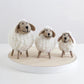 Cute Wool Sheep tabletop decor set of 3