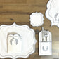 Royal Silver Embroidered Placemats & Napkins Set, Dinner Set