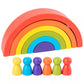 Wooden Rainbow Architect Arches - Nesting Puzzle - Stacking Blocks