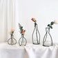 Single Silouette Profile Tabletop Decorative Metal Vase