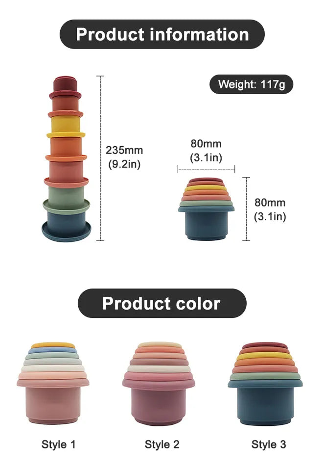 Silicone Stacking Cups