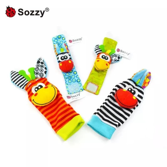 Infant Baby Kids Socks Rattle Toys Wrist