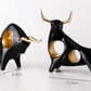 Black Resin Decorative Bull Set of 2