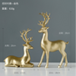 Resin deer tabletop decor set of 2