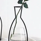 Single Silouette Profile Tabletop Decorative Metal Vase