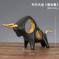 Black Resin Decorative Bull Set of 2