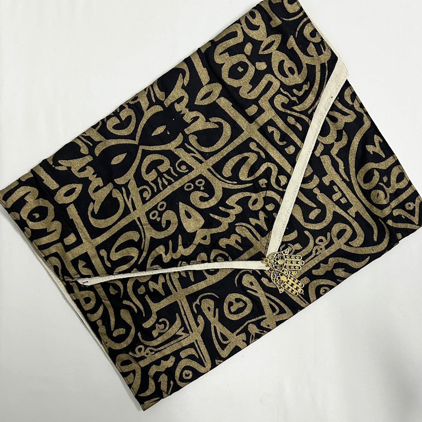 Black with Gold Koufi Table Runner Set