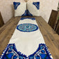 Blue Khayamiyah Table Runner with 2 cushions