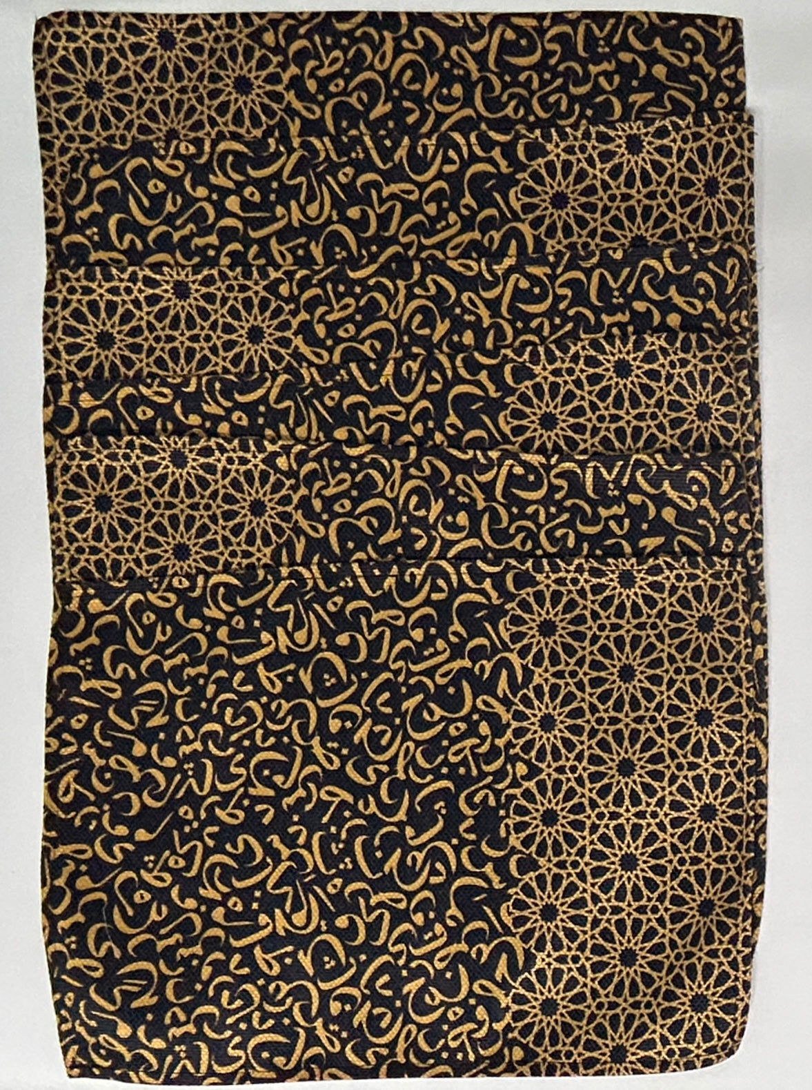 Navy Blue Arabic Koufi Table Runner Set